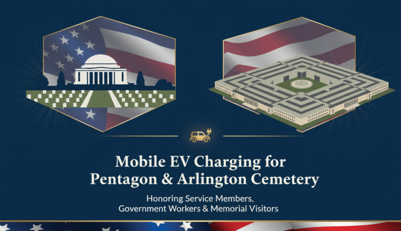 Pentagon & Arlington Cemetery Charging: Mobile EV Solutions for Military, Government Workers, and Memorial Visitors