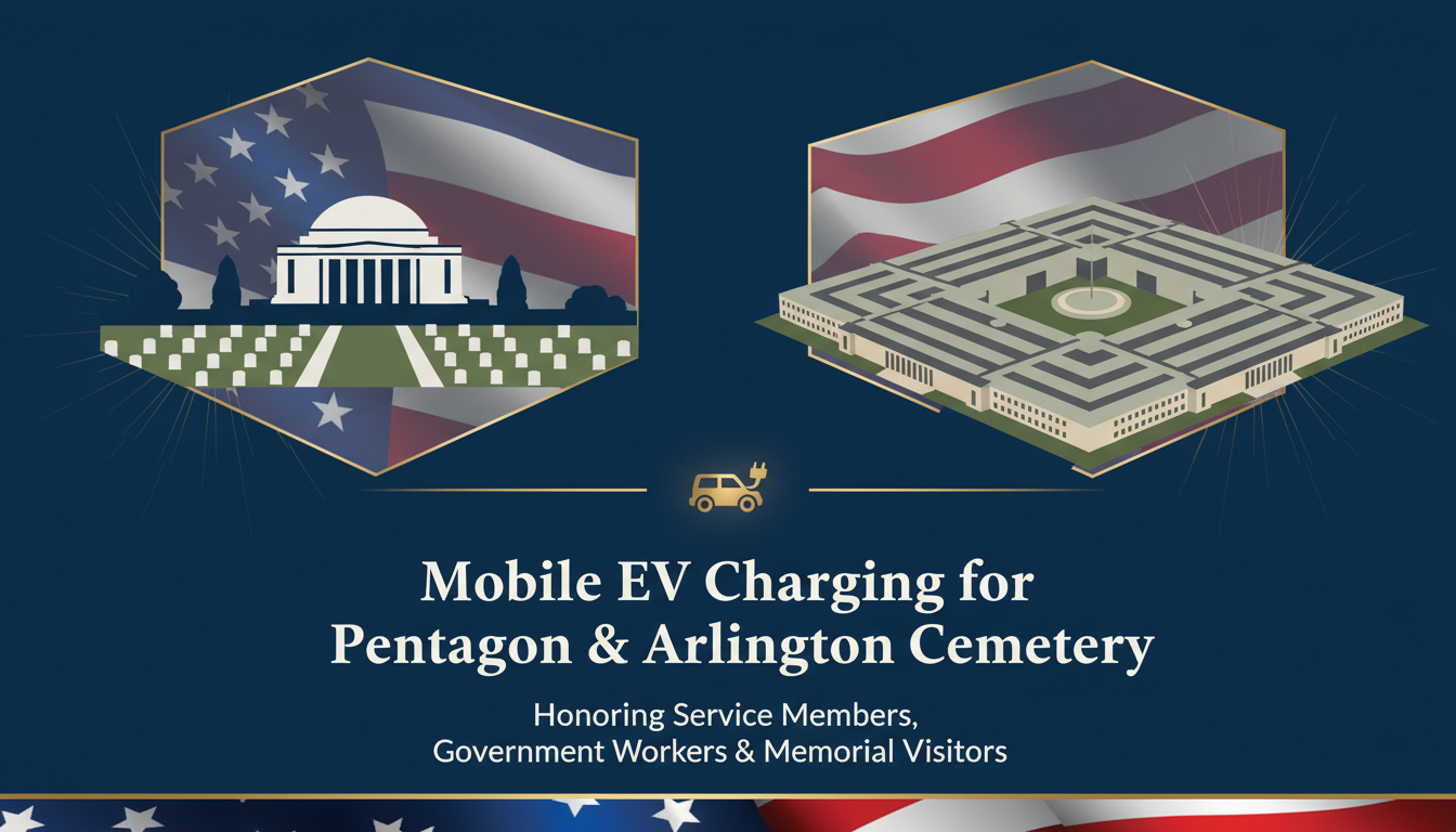 Pentagon & Arlington Cemetery Charging: Mobile EV Solutions for Military, Government Workers, and Memorial Visitors